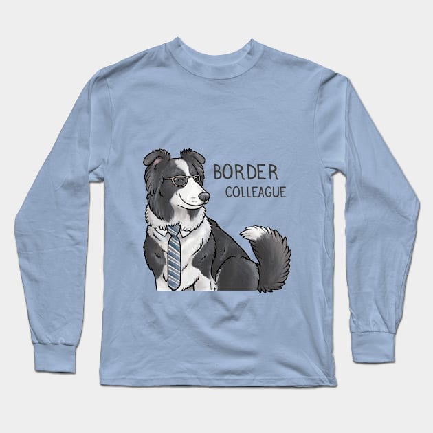 Border Colleague (Collie) Long Sleeve T-Shirt by animalartbyjess